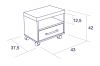 Kontejner k PC stolu - varianty - BR-c51 - rozm�ry