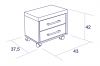 Kontejner k PC stolu - varianty - BR-c52 - rozm�ry