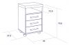 Kontejner k PC stolu - varianty - BR-c53 - rozm�ry