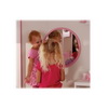 Kulaté zrcadlo na stěnu CASPER C126 - Růžová