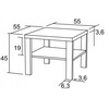 Konferenční stolek Lubko - ROZMĚRY - K116