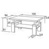 Konferenční stolek - K121 - ROZMĚRY