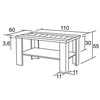 Konferenční stolek s potiskem Karol K149 - ROZMĚRY