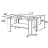Konferenční stolek s potiskem Dalimil K150 - ROZMĚRY