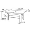 Zvedací konferenční stolek Radim K36 - ROZMĚRY