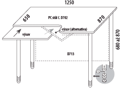 PC st�l prav� nebo lev�