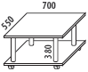 masiv - Sestava Domino - D705 Poj�zdn� stolek
