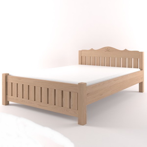 Stylová manželská postel CASTELLO - dubový masiv