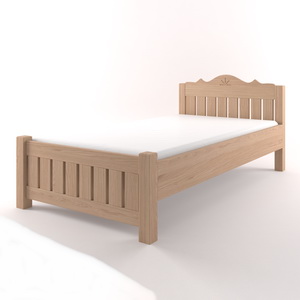 Stylová postel - jednolůžko CASTELLO - dubový masiv
