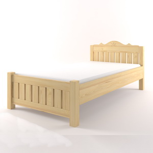 Stylová postel - jednolůžko CASTELLO - borovicový masiv