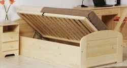 postele - masiv - postele Mark 2 s bo�n�m v�klopem DO122