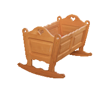 Dětský pokoj - kolíbka - postel - materiál borovicový masiv