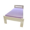 Jednolůžko - dřevěná postel z borovice 8895 - Bílý lak